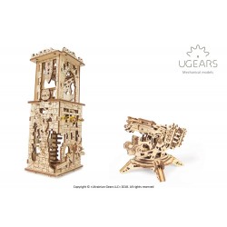 UGEARS Maquette médiévale, la Tour et la Baliste. Ugears 70048. Puzzles 3d en bois