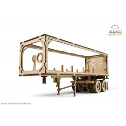 UGEARS Maquette en bois, la remorque du camion américain de Ugears. Puzzles 3d en bois