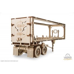 UGEARS Maquette en bois, la remorque du camion américain de Ugears. Puzzles 3d en bois
