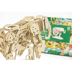 mr PlayWood puzzle3d en bois animaux, l'éléphant Puzzles 3d en bois