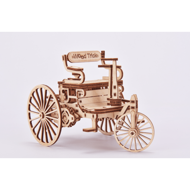 WOOD TRICK Maquette en bois de la première voiture de Daimler Puzzles 3d en bois