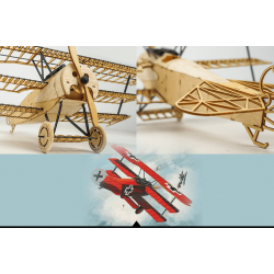 DW HOBBY, Dancing Wings Hobby Maquette d'avion en bois du Fokker DR1 Maquettes en bois