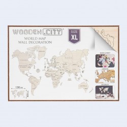 WOODEN.CITY puzzle 3d bois, le monde, Wooden City, décoration murale XL Puzzles 3d en bois