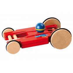 Small Foot Petite voiture de course en bois propulsée par élastique Jeux et jouets en bois enfants