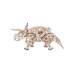 Eco Wood Art Puzzle 3D mécanique, le tricératops Animaux, dinosaures, insectes