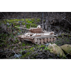 Eco Wood Art Maquette de tank russe en bois, T34-85 Maquettes en bois