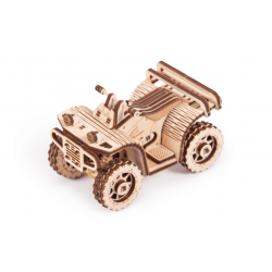 WOOD TRICK Set de 4 maquettes de voitures et quad, WoodTrick VOITURES
