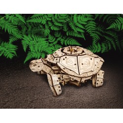 Eco Wood Art Puzzle 3d mécanique, la tortue, Eco Wood Art Puzzles 3d en bois