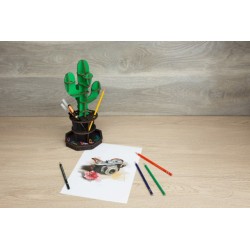 Eco Wood Art Organisateur de Bureau en forme de Cactus Puzzles 3d en bois