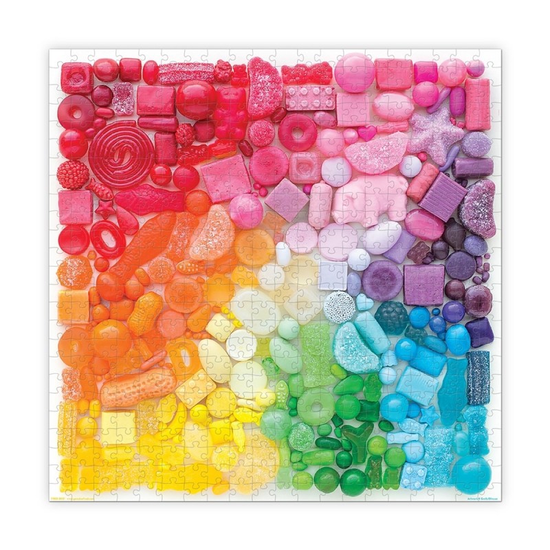 Puzzle 500 pièces, Arc en Ciel de bonbons, Fred and Friends