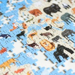 Puzzle 500 pièces, animaux du monde, Poppik