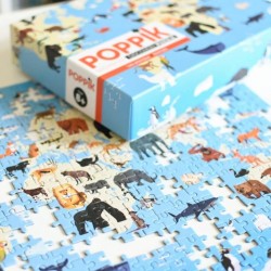 Puzzle 500 pièces, animaux du monde, Poppik