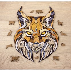 Puzzle en bois, 139 pièces, le Lynx, eco wood art, EWA, 4815123001164