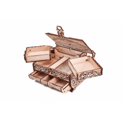 Boîte à trésor avec des Cristaux Swarovski, Wood Trick
