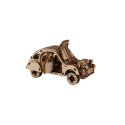 petite maquette de 2cv façon voiture de rally, maquette en bois wooden city, 5903641494168