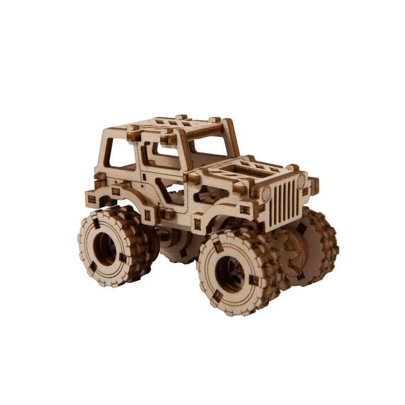 petite maquette de Monster Truck, maquette en bois wooden city, 5903641494243