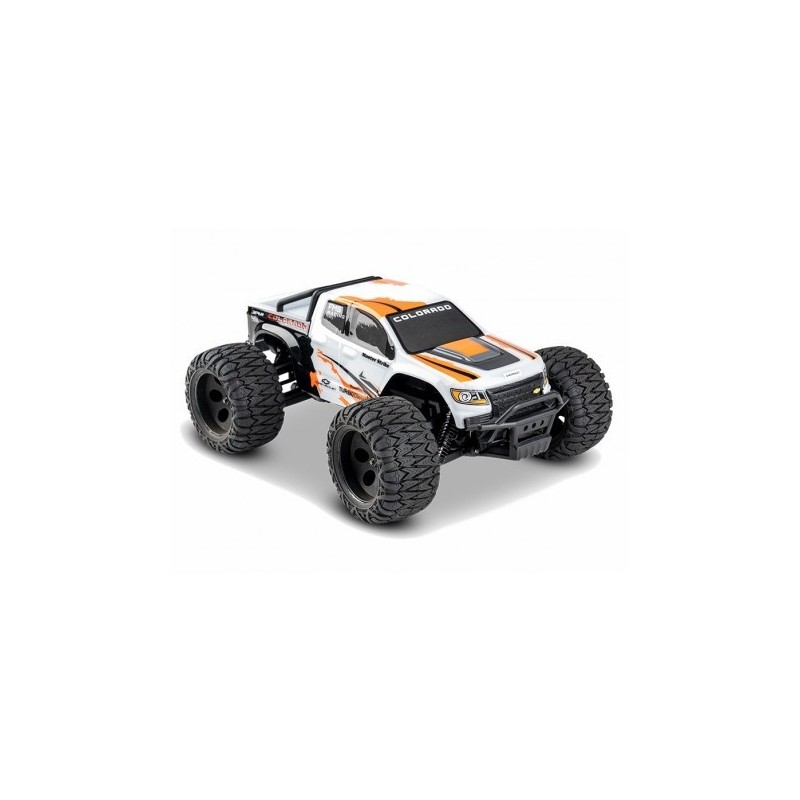 voiture radiocommandée 1/24 Chevrolet Colorado FMT24 Monster truck RTR, BLANC, FMS