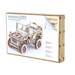 WOODEN.CITY Puzzle 3d mécanique en bois, Wooden City, la jeep. Puzzles 3d en bois