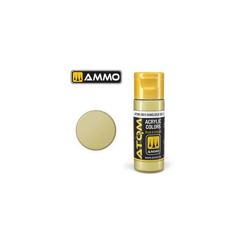 Peinture acrylique ATOM DunkelgelbDG I, 20010, Jaune Foncé DG I