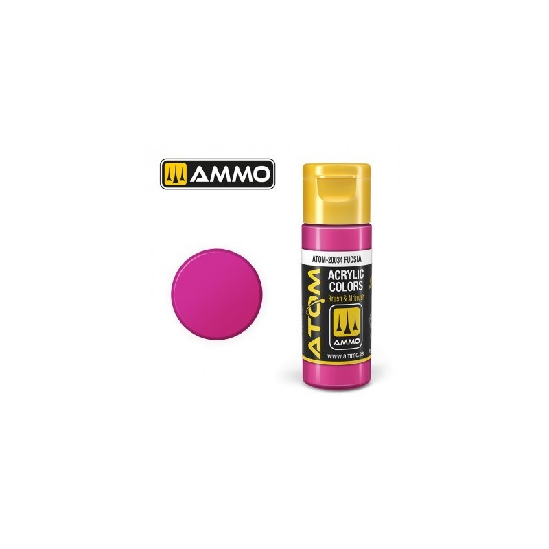 Peinture acrylique ATOM Fucsia 20034, Rose Fuchsia, 8432074200345