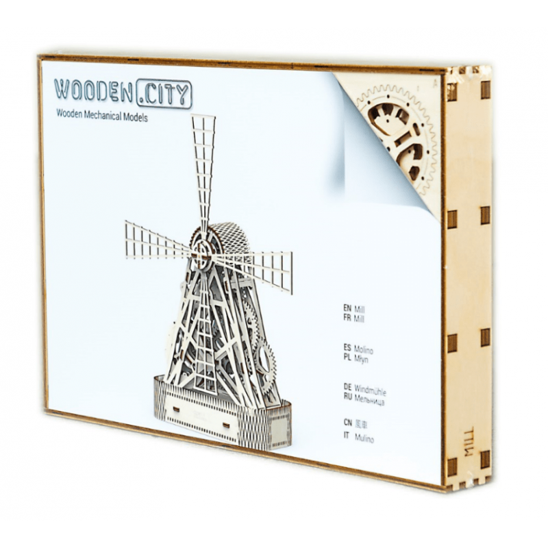 Moulin à vent hollandais en bois puzzles 3D kits de modèles