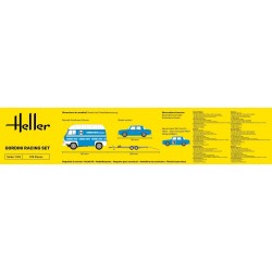 Combo Estafette + Gordini + remorque, maquette Heller 50328, 3279510503289