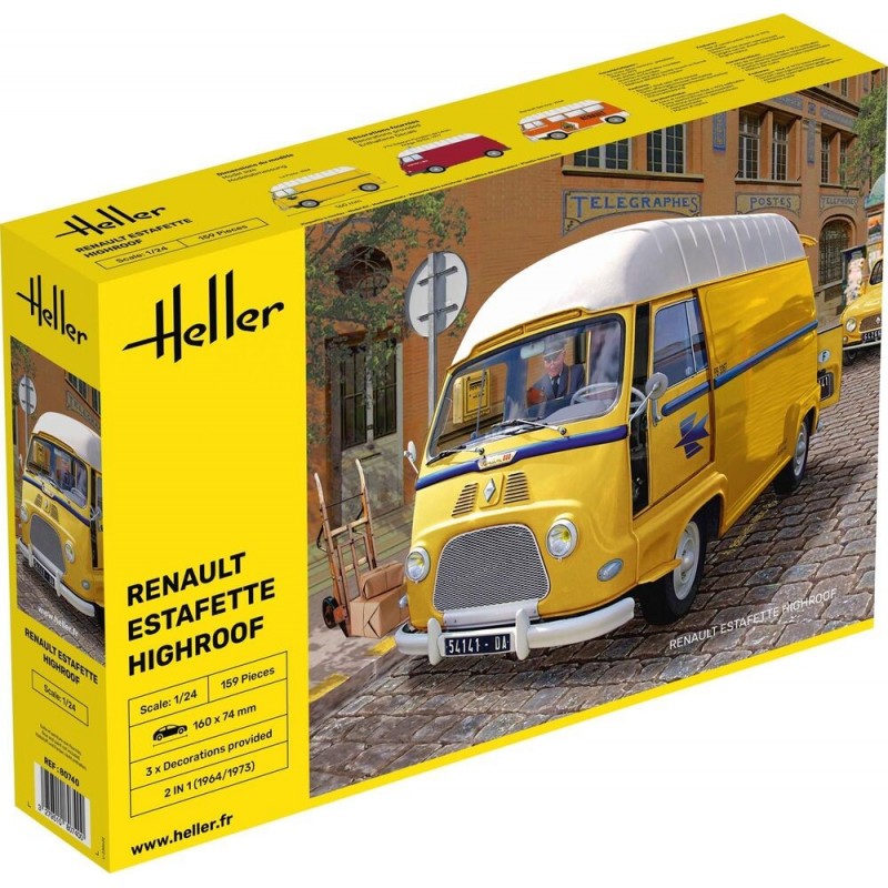 Maquette Renault Estafette Surélevée, Maquette Heller 80740, 3279510807400