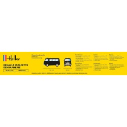 Maquette Renault Estafette Gendarmerie, Maquette Heller 80742, 3279510807424