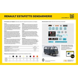 Maquette Renault Estafette Gendarmerie, Maquette Heller 80742, 3279510807424