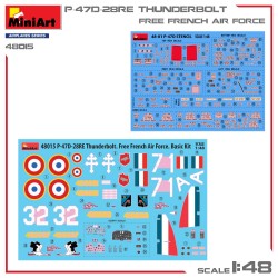 P47D  Thunderbolt , FAFL, maquette d'avion au 1/48, maquette MiniArt, 5905937497662