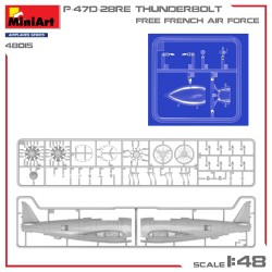 P47D  Thunderbolt , FAFL, maquette d'avion au 1/48, maquette MiniArt, 5905937497662