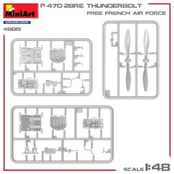 P47D  Thunderbolt , FAFL, maquette d'avion au 1/48, maquette MiniArt, 5905937497662