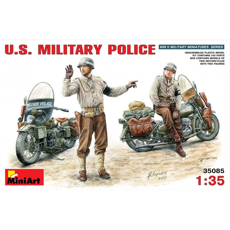 Maquette moto, Harley Davidson, miilitary police, MiniArt, échelle 1/35, 4820041101896
