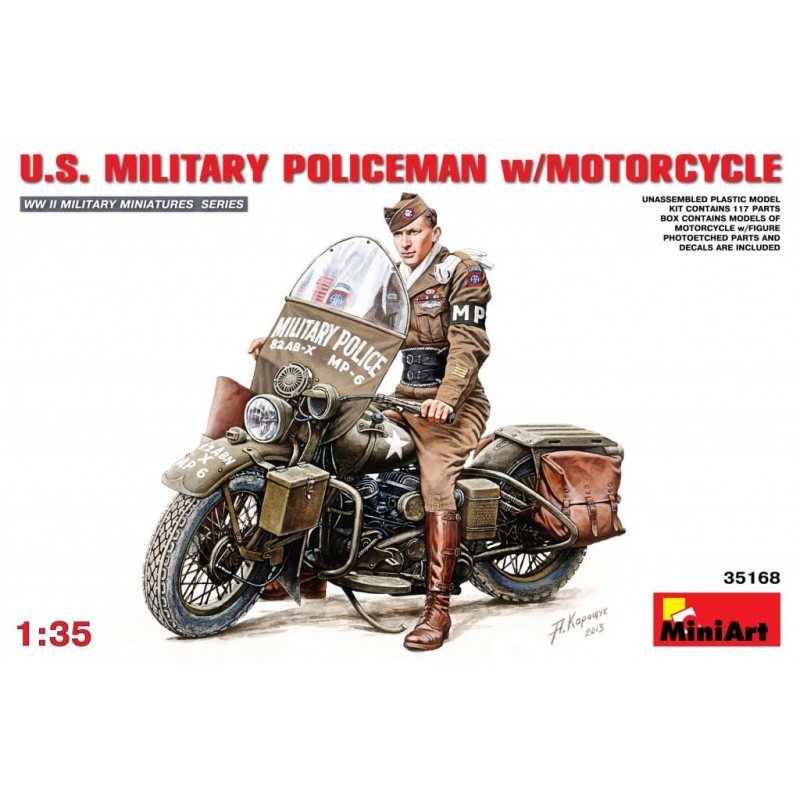 Maquette moto, Harley Davidson, miilitary police, MiniArt, échelle 1/35, 4820183310149