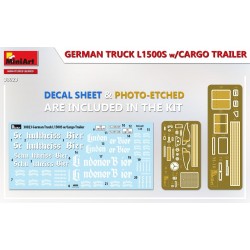 camion allemand l500s avec remorque, maquette au 1/35 miniart, 4820183313805