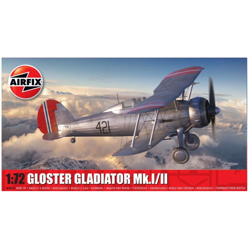 Airfix Gloster Gladiator MK I/MK II, maquette d'avion 1/72, 5063129029319