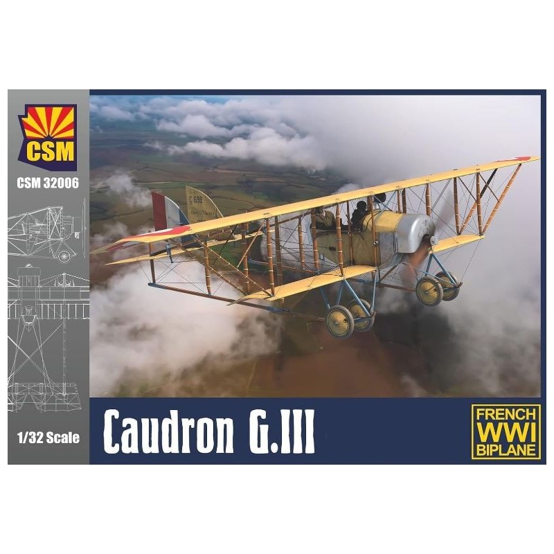 Maquette 1/32 du Caudron GIII, biplan français WWI, Copper State Models, 4751032600558