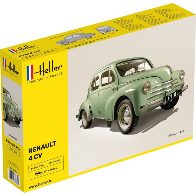 Maquette de Renault 4 CV, maquette de voiture Heller, 3279510807622