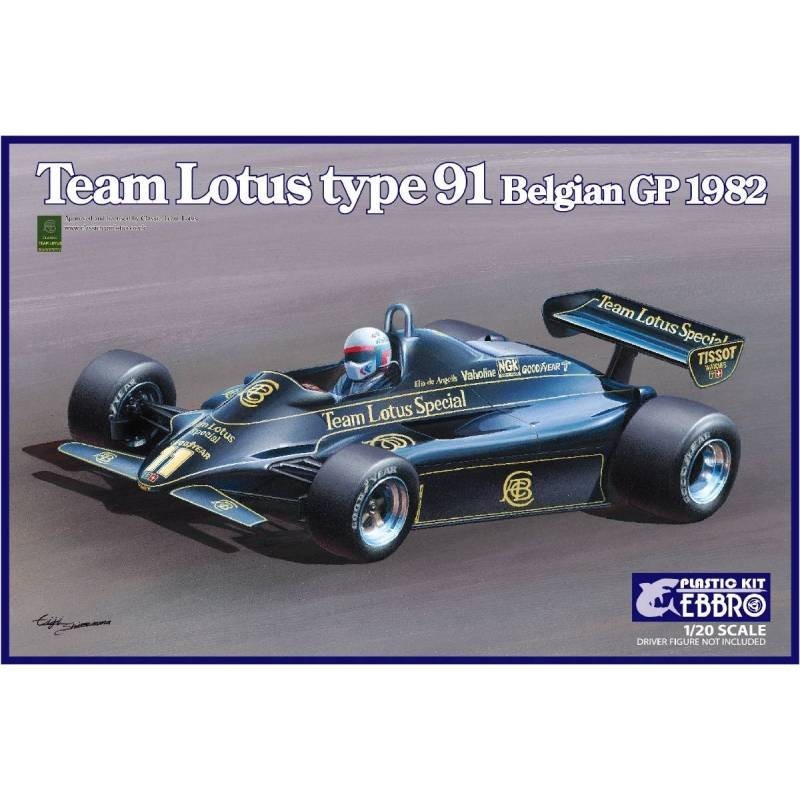Maquette formule1, Lotus type 91 GP Belgique 82, maquette Ebbro, 4526175200190