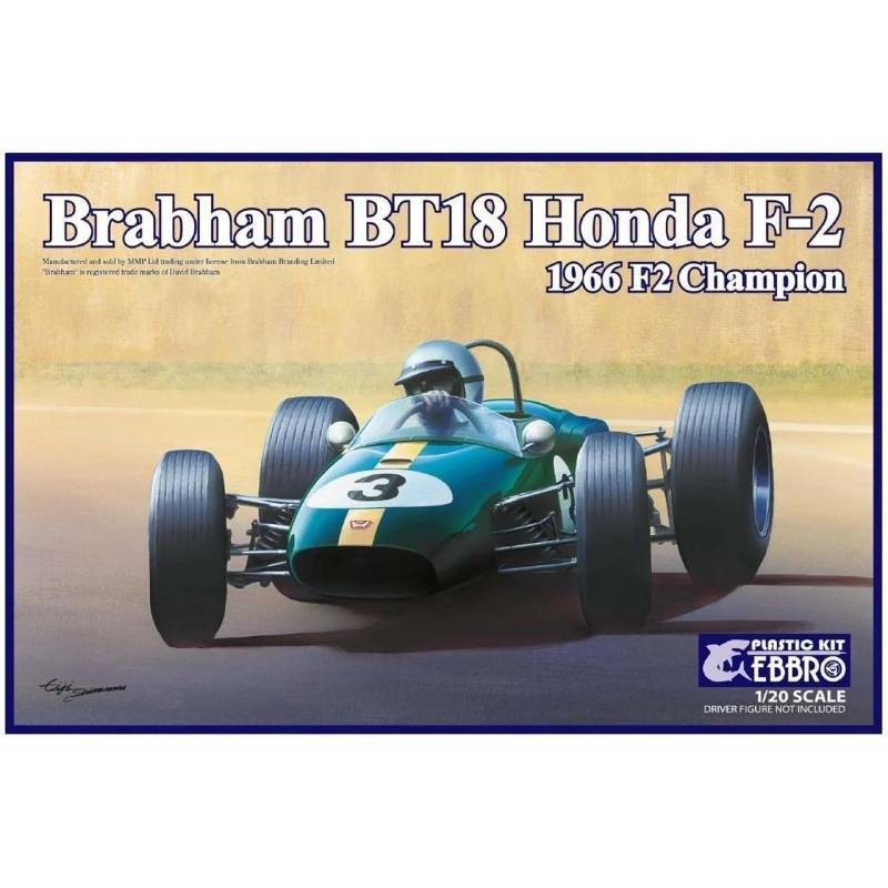 Maquette formule 2 Brabham BT18 Honda F2, maquette Ebbro 1/20, 4526175200220
