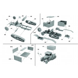 Maquette camion 1/72, C4P Polish Heavy Artillery Tractor, maquettes First to Fight, 9788364186660