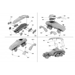 Maquette tank 172, Sd.Kfz.232 6-Rad – German Heavy Armoured Car, maquettes First to Fight, 9788364186738