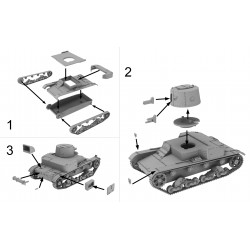 Maquette tank 1/72, Vickers E, maquettes First to Fight, 9788364186288