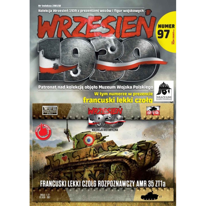 Maquette tank 1/72, AMR35 ZT 1a , maquettes First to Fight, 9788367235020