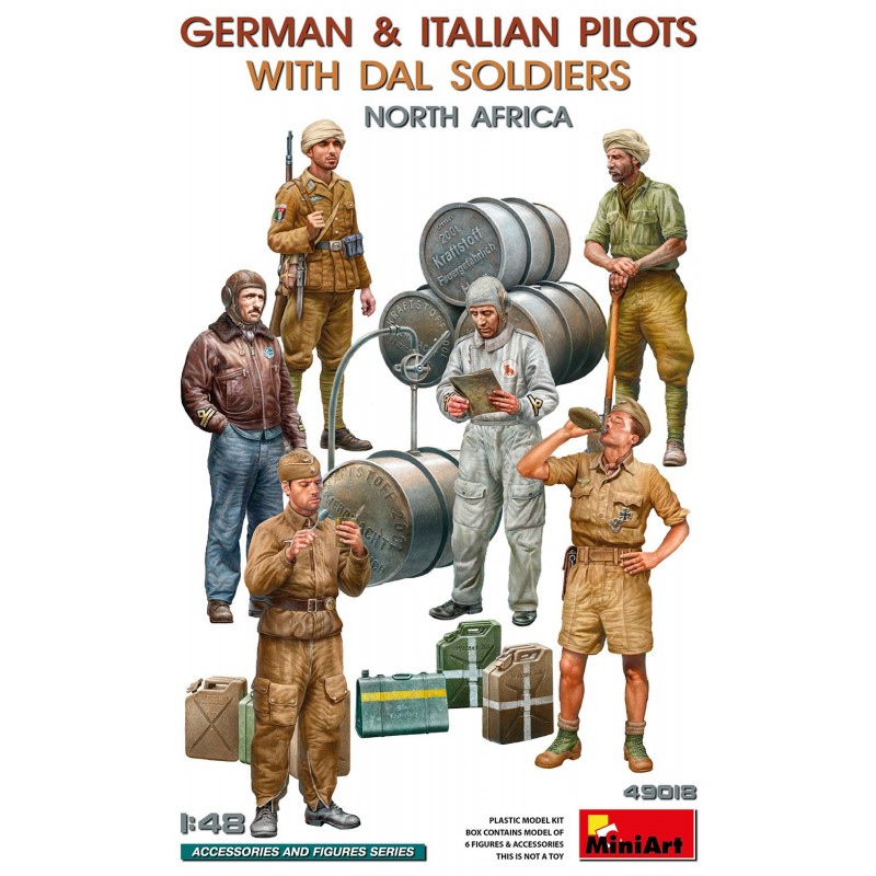 FIGURINES 1/48 DE SOLDATS ITALIENS ET ALLEMANDS WWII MINIART