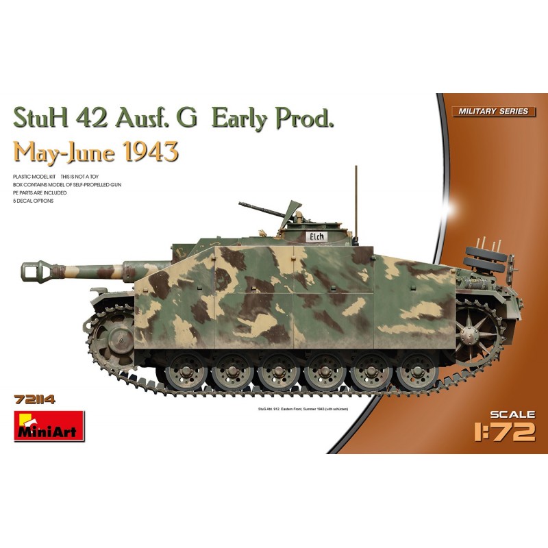 Maquette de tank allemand 1/72 MiniArt, STUH 42 AUSF. G