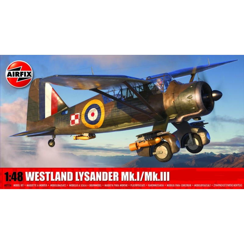 Maquette avion 1/48 Airfix, Westland Lysander Mk.I/Mk.III , 5063129028671