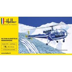 Maquette Hélicoptère Heller, SA 316 Alouette III Gendarmerie, 3279510802863
