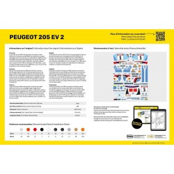 Maquette voiture 1/24 Heller Peugeot 205 EV 2, 3279510807165