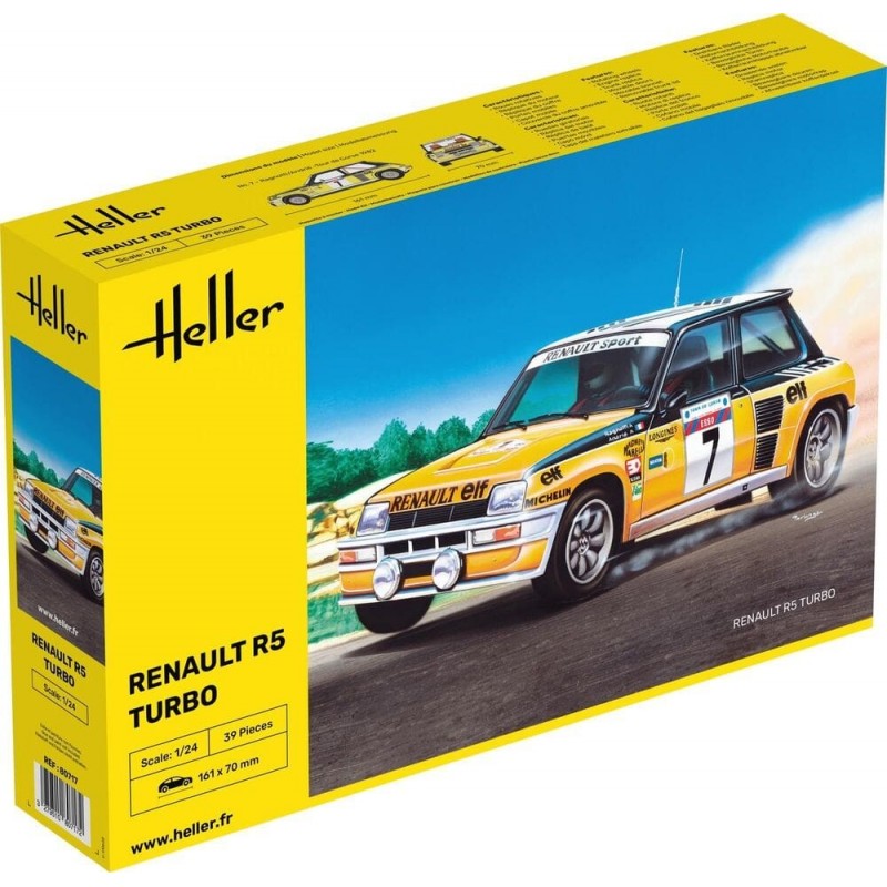 Maquette voiture 1/24 Heller, Renault R5 Turbo, 3279510807172